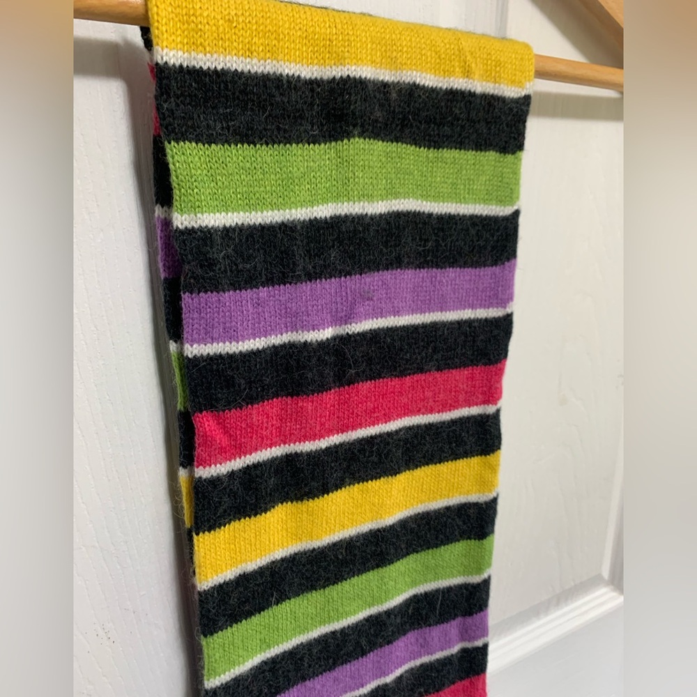 Merona Women's Rabbit Fur Blend Striped Winter Scarf 62x7 Inches Warm Cozy Soft